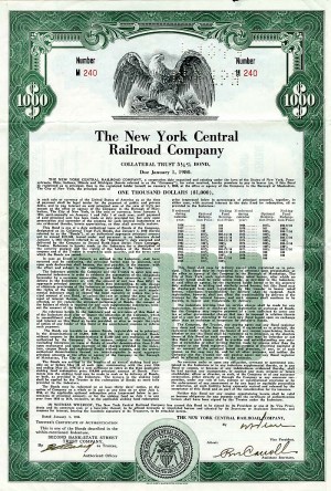 New York Central Railroad Co. - Bond